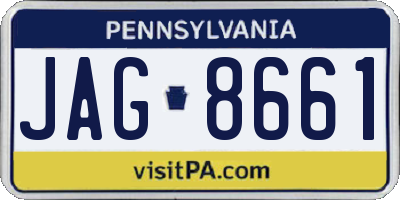 PA license plate JAG8661