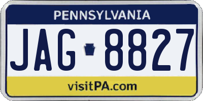 PA license plate JAG8827