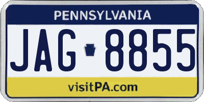 PA license plate JAG8855