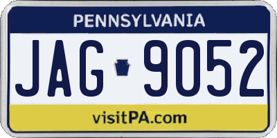 PA license plate JAG9052