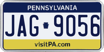 PA license plate JAG9056