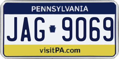 PA license plate JAG9069