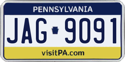 PA license plate JAG9091