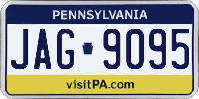 PA license plate JAG9095