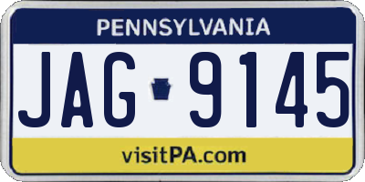 PA license plate JAG9145