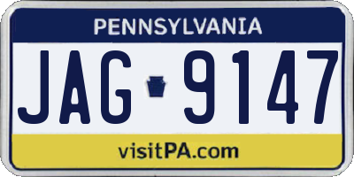 PA license plate JAG9147