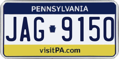 PA license plate JAG9150
