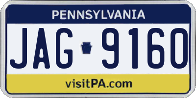 PA license plate JAG9160