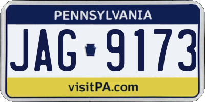 PA license plate JAG9173