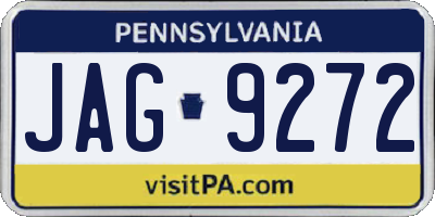 PA license plate JAG9272
