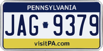 PA license plate JAG9379