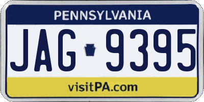 PA license plate JAG9395