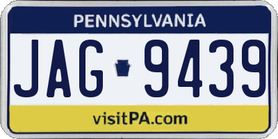 PA license plate JAG9439