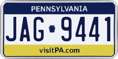 PA license plate JAG9441