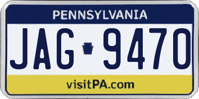 PA license plate JAG9470