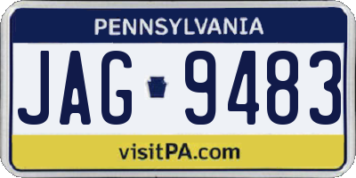 PA license plate JAG9483