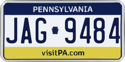 PA license plate JAG9484