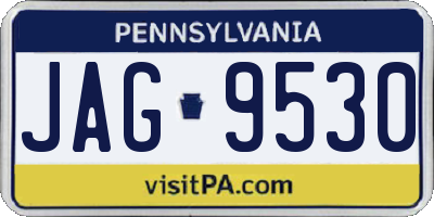 PA license plate JAG9530