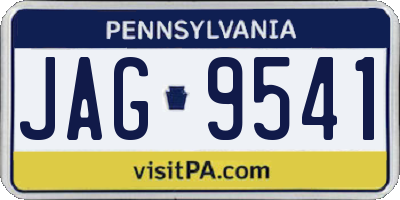 PA license plate JAG9541