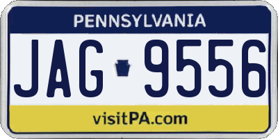 PA license plate JAG9556