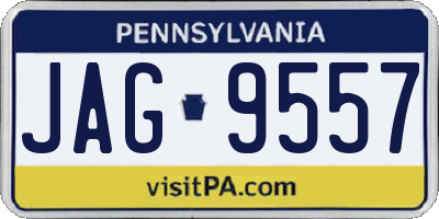 PA license plate JAG9557