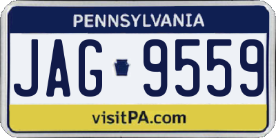 PA license plate JAG9559