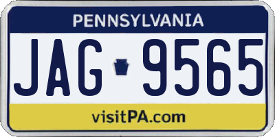 PA license plate JAG9565
