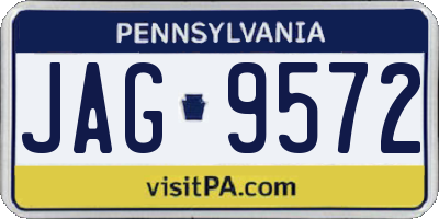 PA license plate JAG9572