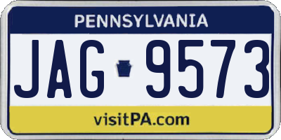 PA license plate JAG9573