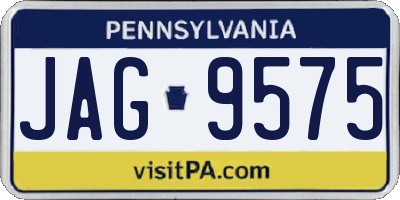 PA license plate JAG9575