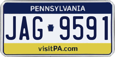 PA license plate JAG9591