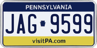 PA license plate JAG9599