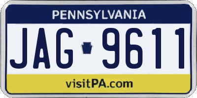 PA license plate JAG9611