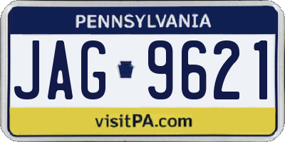 PA license plate JAG9621
