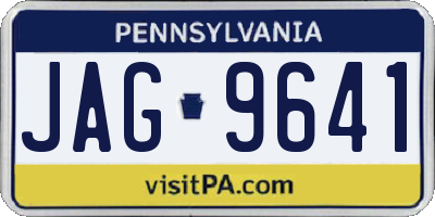 PA license plate JAG9641