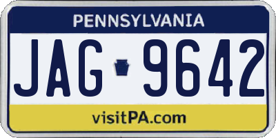 PA license plate JAG9642