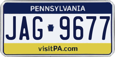 PA license plate JAG9677