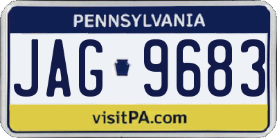 PA license plate JAG9683
