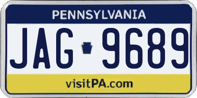 PA license plate JAG9689