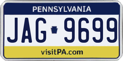 PA license plate JAG9699