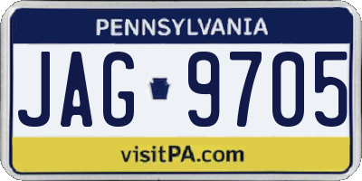 PA license plate JAG9705