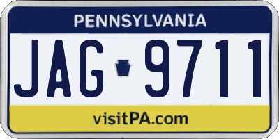 PA license plate JAG9711