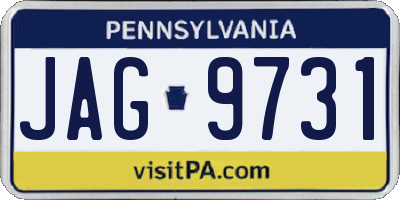 PA license plate JAG9731