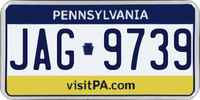 PA license plate JAG9739