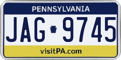 PA license plate JAG9745