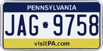 PA license plate JAG9758
