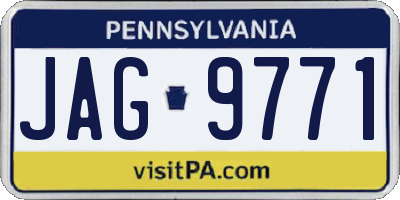 PA license plate JAG9771