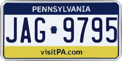 PA license plate JAG9795