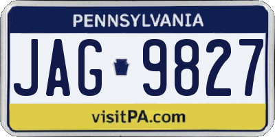 PA license plate JAG9827