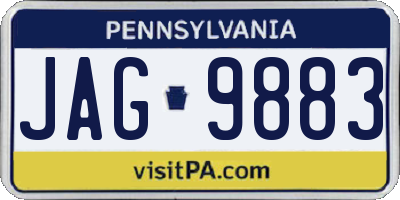 PA license plate JAG9883